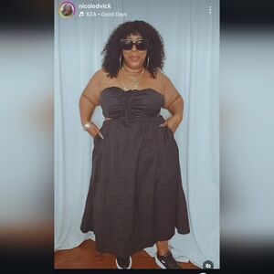 Elegant Black Strapless Dress